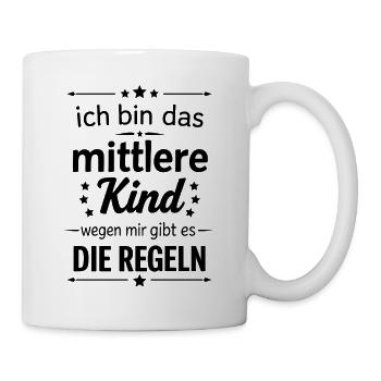 Drôle de dicton, famille du milieu de l’agitation Reg - Mug blanc - blanc - Droite