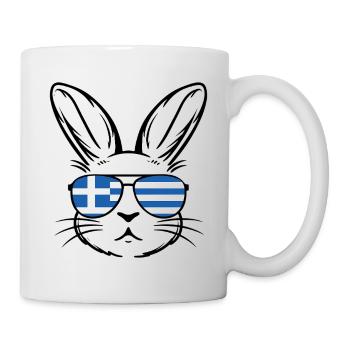 Griechische Oster-griechische Flagge Osterhase - Tasse - Weiß - Rechts