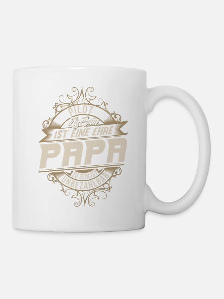Pilot Papa - Tasse - Weiß