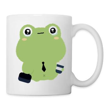 Tired Office Frog in Tie - Mug - white - Right