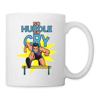 Hürdenlauf: No Hurdle No Cry - Tasse - Weiß - Rechts