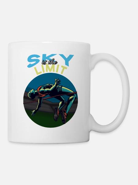 Saut en hauteur : Le ciel est la limite ! - Mug blanc - blanc
