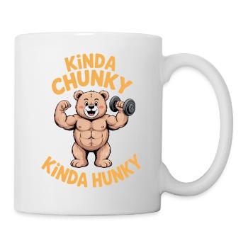 Gym Bear Chunky Hunky Joke Fitness Sayings Gift - Mug - white - Right
