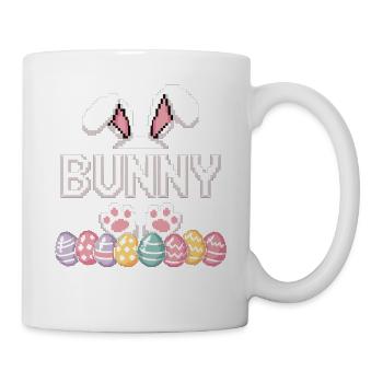 Easter Bunny Bunny Shirt – Retro Pixel Easter Motif - Mug - white - Right