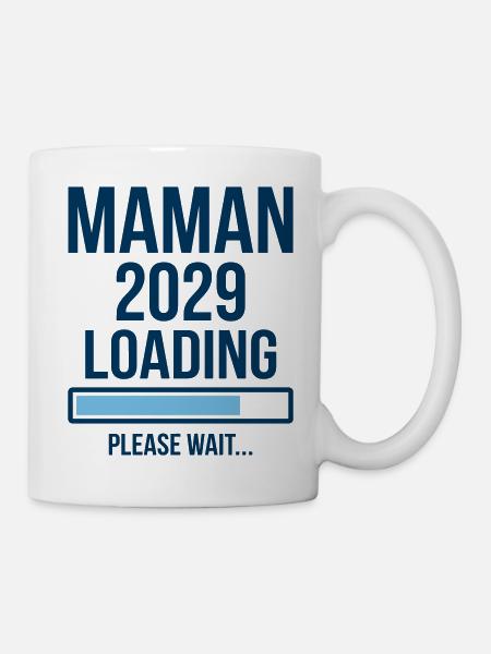 Mutter 2029 Ladetabelle - Tasse - Weiß