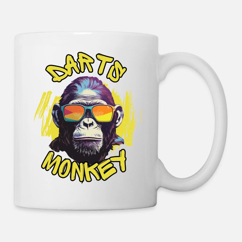 Dartmonkey with Sunglasses - Tasse - Weiß