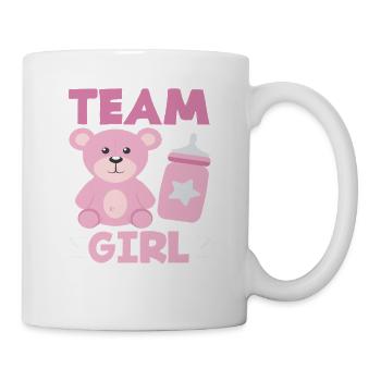 Fête de révélation de sexe de l’équipe Girls Ours Rose - Mug blanc - blanc - Droite
