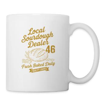 Vendeur local de levain Pain au levain fraîchement cuit chaque jour - Mug blanc - blanc - Droite