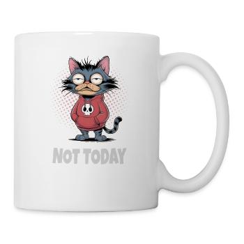 Tired Cat Not Today – Cat Humor - Mug - white - Right