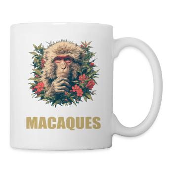 Makaken Makake - Tasse - Weiß - Rechts