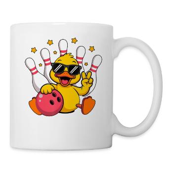 Funny Duck Bird Bowling Ball  - Tasse - Weiß - Rechts