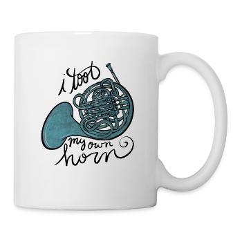 Aqua French Horn Tangle - Tasse - Weiß - Rechts