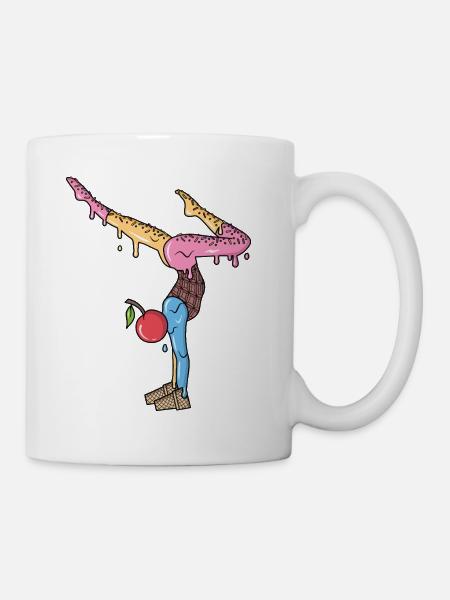 Turnerin Gymnastik Eiscreme Damen Mädchen Turnen - Tasse - Weiß