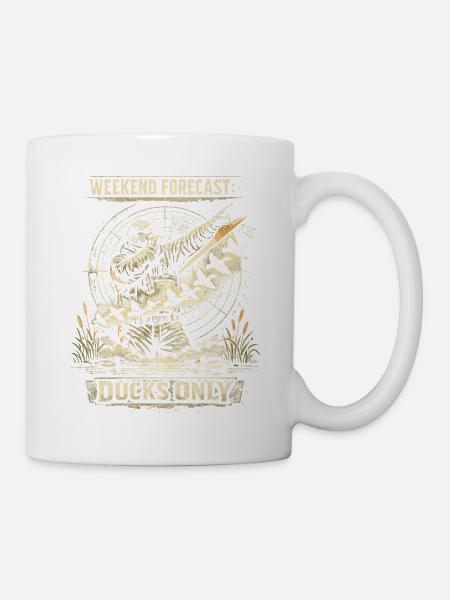 Entenjagd Weekend Forecast Ducks Only - Tasse - Weiß