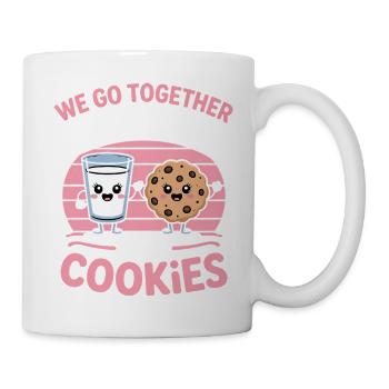 Milk and Cookies Best Friends Kawaii Design - Mug blanc - blanc - Droite