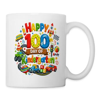 Happy 100 Day of Kindergarten – 100th Kindergarten - Mug - white - Right