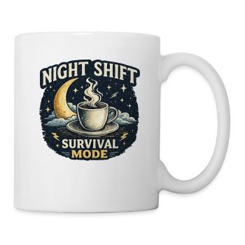 Nachtschicht Überlebensmodus Night Shift survival - Tasse - Weiß - Rechts