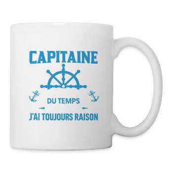 C’est Moi Le Capitaine Humour Voile Marin - Mug blanc - blanc - Droite
