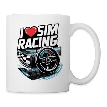 J’adore le sim racing - Mug blanc - blanc - Droite