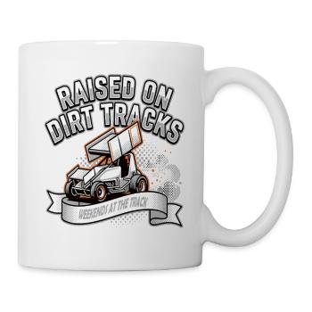 Raised On Dirt Tracks Racing Motiv - Mug - white - Right