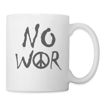 NO WAR – Statement for peace against war - Mug - white - Right