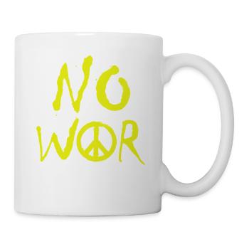 NO WAR – Statement for peace against war - Mug - white - Right
