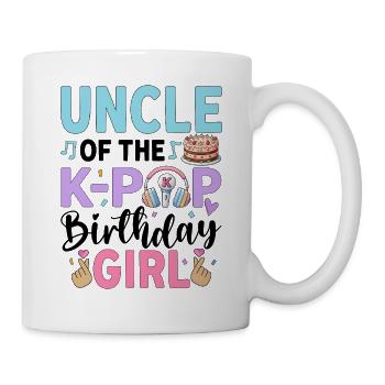 Oncle de la fille d’anniversaire K-Pop - Mug blanc - blanc - Droite