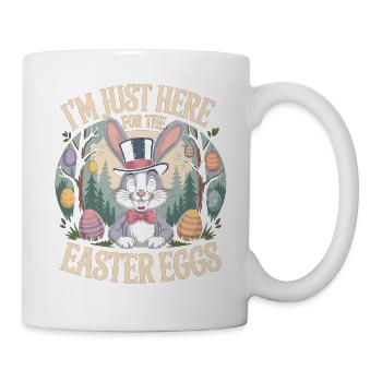 Easter Bunny T-Shirt I'm Just Here For The Easter Egg - Mug - white - Right