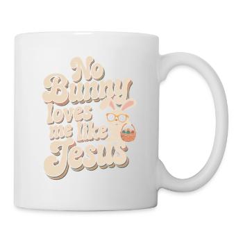 Aucun lapin ne m’aime comme Jésus - Mug blanc - blanc - Droite