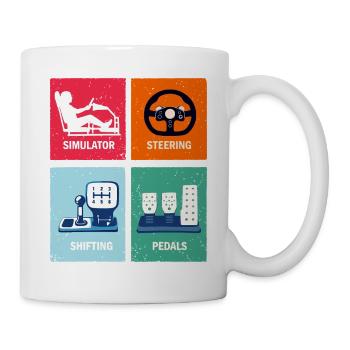 Sim Racing - Tasse - Weiß - Rechts