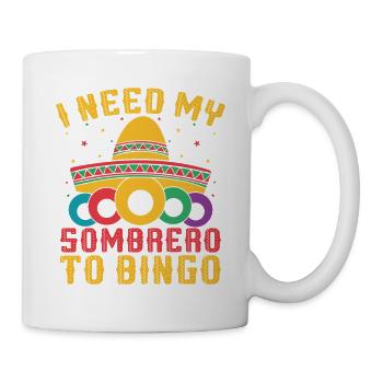 Bingo Jeu J’ai besoin de mon sombrero Bingo - Mug blanc - blanc - Droite