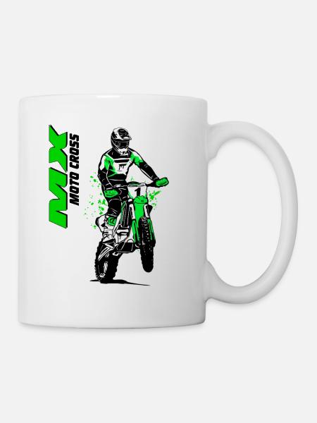 Moto Cross - Supercross - Motocross - Tasse - Weiß