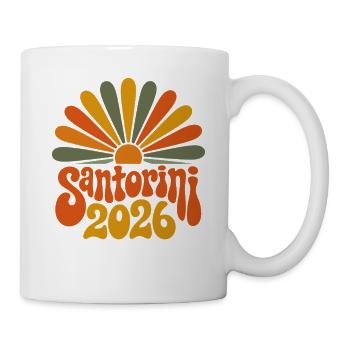 Santorini 2026 Sunburst - Tasse - Weiß - Rechts
