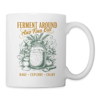 Fermentation au levain autour et découvrez la cuisson du pain - Mug blanc - blanc - Droite