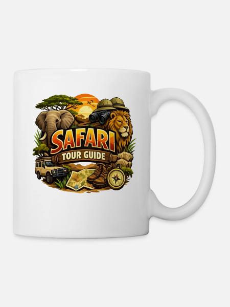 Guide touristique du safari – Aventure safari faunique - Mug blanc - blanc