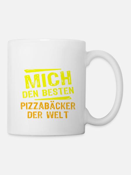 Pizzabäcker Geschenk - Tasse - Weiß