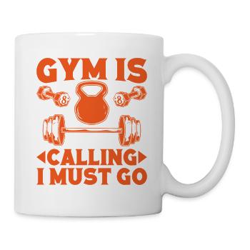 La motivation fitness de la salle de sport du bodybuilder appelle un must - Mug blanc - blanc - Droite