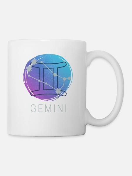 Zwilling Tierkreiszeichen Horoskop Sternzeichen - Tasse - Weiß