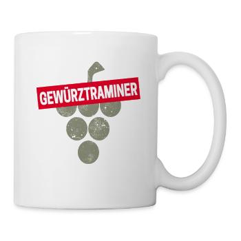 Gewürztraminer Rebe Vintage Weintrinker und Winzer - Tasse - Weiß - Rechts