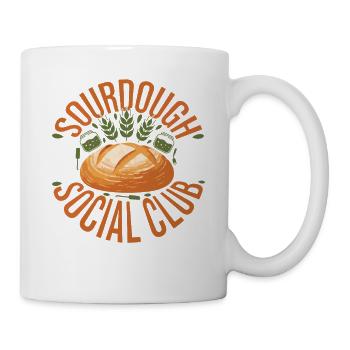 Sourdough Social Club Brotbacker-Bäcker-Ära - Tasse - Weiß - Rechts