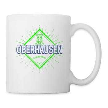 Oberhausen Stadt Deutschland Retro Zeche Souvenir - Tasse - Weiß - Rechts