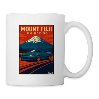 Mount Fuji JDM Racing Poster - Tasse - Weiß - Rechts