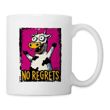 No Regrets Cow Pop Art - Mug - white - Right
