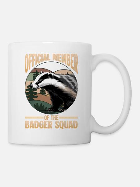 Funny Animal Badger - Tasse - Weiß