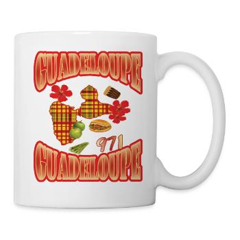 Karte des Guadeloupe-Stil-Madras 971 Gwada - Tasse - Weiß - Rechts