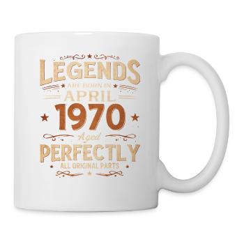 56th Birthday Gift Husband April 1970 Legendary - Mug - white - Right
