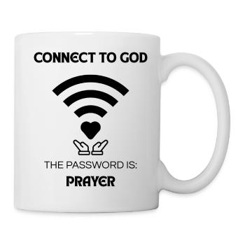 Connectez-vous à Dieu - Prière moderne et conception de la foi - Mug blanc - blanc - Droite