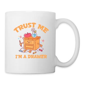 Créateur de design drôle d’artiste, professeur d’art, je suis un dessin - Mug blanc - blanc - Droite