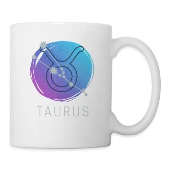 Taurus Zodiac Watercolor Astrology - Mug - white - Right