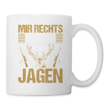 Jagd Jagen Waidmann Jäger - Tasse - Weiß - Rechts